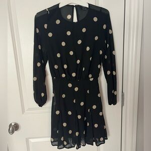 AX PARIS Black Spotty Pleated Skirt Dress